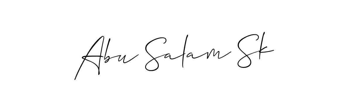 Make a beautiful signature design for name Abu Salam Sk. With this signature (Allison_Script) style, you can create a handwritten signature for free. Abu Salam Sk signature style 2 images and pictures png