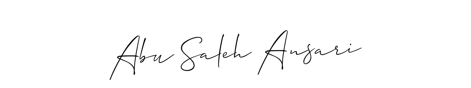Also we have Abu Saleh Ansari name is the best signature style. Create professional handwritten signature collection using Allison_Script autograph style. Abu Saleh Ansari signature style 2 images and pictures png