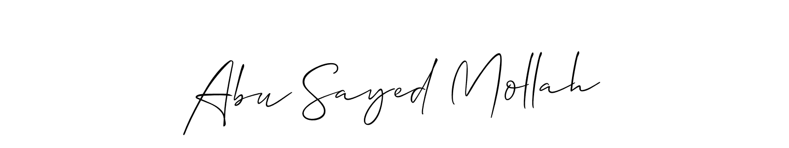 Also we have Abu Sayed Mollah name is the best signature style. Create professional handwritten signature collection using Allison_Script autograph style. Abu Sayed Mollah signature style 2 images and pictures png