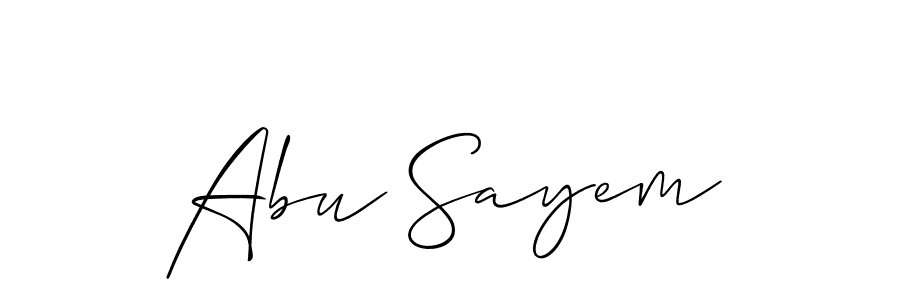 It looks lik you need a new signature style for name Abu Sayem. Design unique handwritten (Allison_Script) signature with our free signature maker in just a few clicks. Abu Sayem signature style 2 images and pictures png