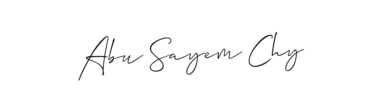 Use a signature maker to create a handwritten signature online. With this signature software, you can design (Allison_Script) your own signature for name Abu Sayem Chy. Abu Sayem Chy signature style 2 images and pictures png