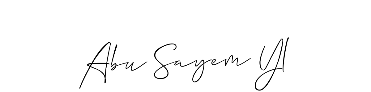 Also we have Abu Sayem Yl name is the best signature style. Create professional handwritten signature collection using Allison_Script autograph style. Abu Sayem Yl signature style 2 images and pictures png
