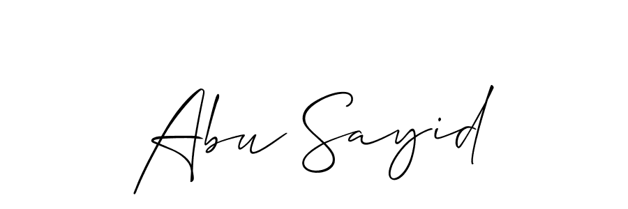 Allison_Script is a professional signature style that is perfect for those who want to add a touch of class to their signature. It is also a great choice for those who want to make their signature more unique. Get Abu Sayid name to fancy signature for free. Abu Sayid signature style 2 images and pictures png