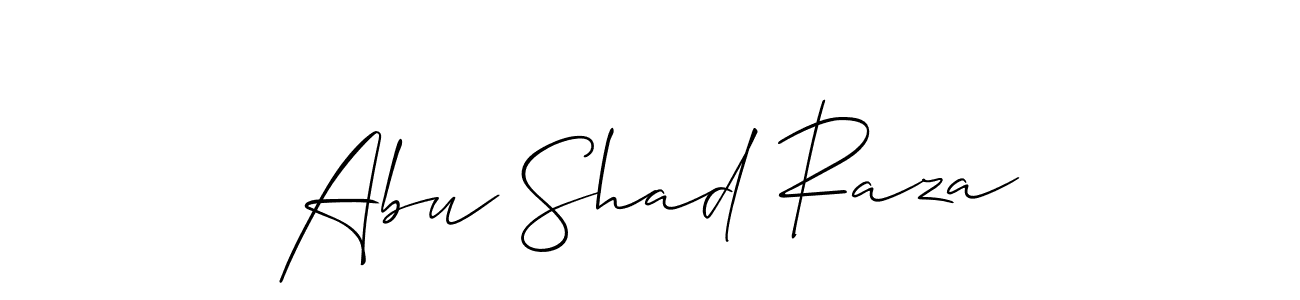 How to Draw Abu Shad Raza signature style? Allison_Script is a latest design signature styles for name Abu Shad Raza. Abu Shad Raza signature style 2 images and pictures png
