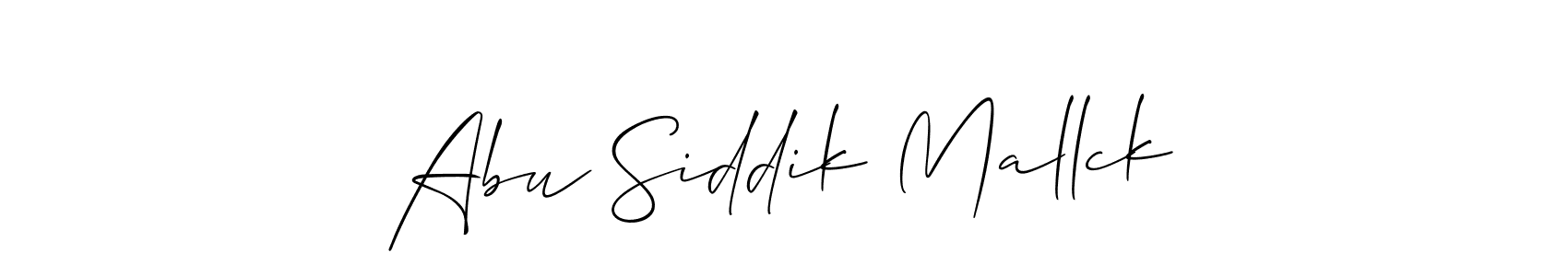 Allison_Script is a professional signature style that is perfect for those who want to add a touch of class to their signature. It is also a great choice for those who want to make their signature more unique. Get Abu Siddik Mallck name to fancy signature for free. Abu Siddik Mallck signature style 2 images and pictures png