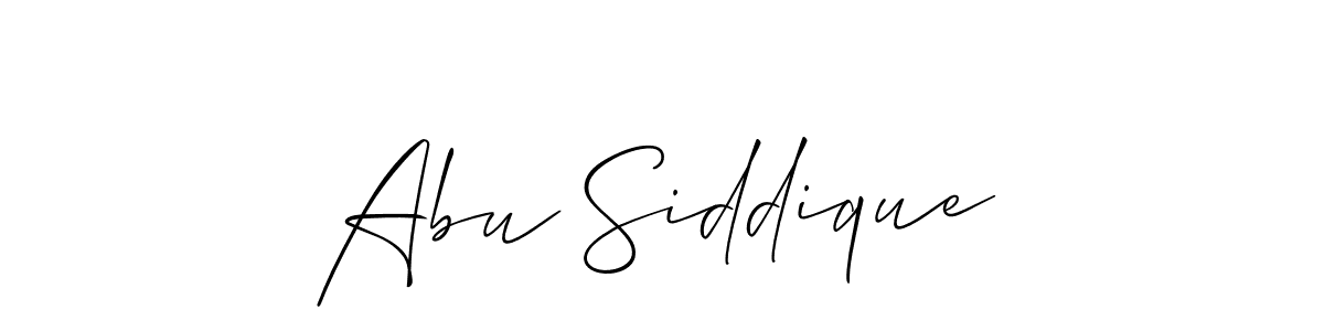 Use a signature maker to create a handwritten signature online. With this signature software, you can design (Allison_Script) your own signature for name Abu Siddique. Abu Siddique signature style 2 images and pictures png