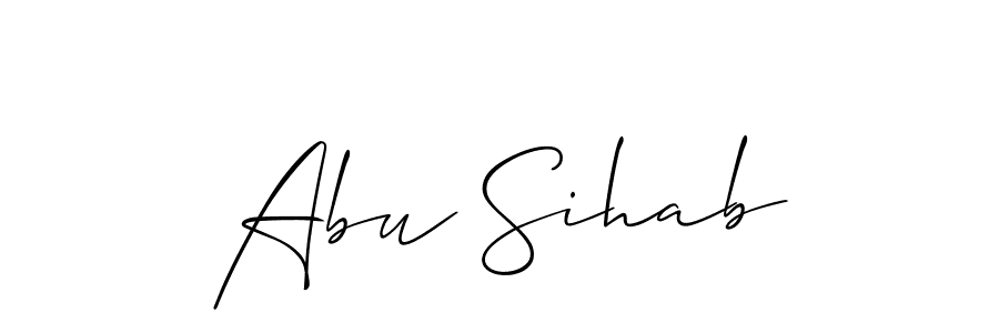 Abu Sihab stylish signature style. Best Handwritten Sign (Allison_Script) for my name. Handwritten Signature Collection Ideas for my name Abu Sihab. Abu Sihab signature style 2 images and pictures png