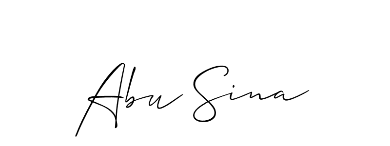 Best and Professional Signature Style for Abu Sina. Allison_Script Best Signature Style Collection. Abu Sina signature style 2 images and pictures png