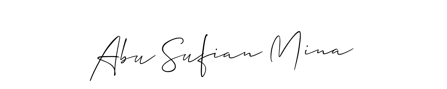 Design your own signature with our free online signature maker. With this signature software, you can create a handwritten (Allison_Script) signature for name Abu Sufian Mina. Abu Sufian Mina signature style 2 images and pictures png