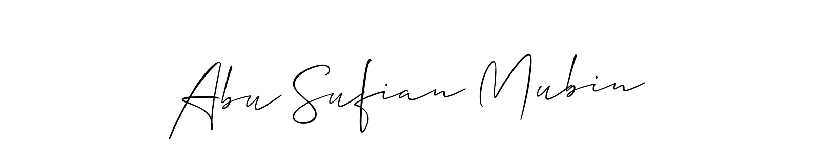 Also You can easily find your signature by using the search form. We will create Abu Sufian Mubin name handwritten signature images for you free of cost using Allison_Script sign style. Abu Sufian Mubin signature style 2 images and pictures png