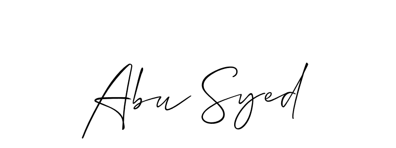 Also we have Abu Syed name is the best signature style. Create professional handwritten signature collection using Allison_Script autograph style. Abu Syed signature style 2 images and pictures png