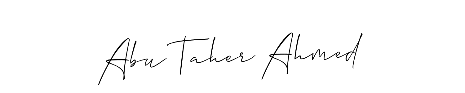 It looks lik you need a new signature style for name Abu Taher Ahmed. Design unique handwritten (Allison_Script) signature with our free signature maker in just a few clicks. Abu Taher Ahmed signature style 2 images and pictures png