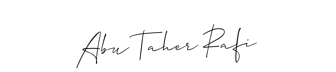 Make a short Abu Taher Rafi signature style. Manage your documents anywhere anytime using Allison_Script. Create and add eSignatures, submit forms, share and send files easily. Abu Taher Rafi signature style 2 images and pictures png