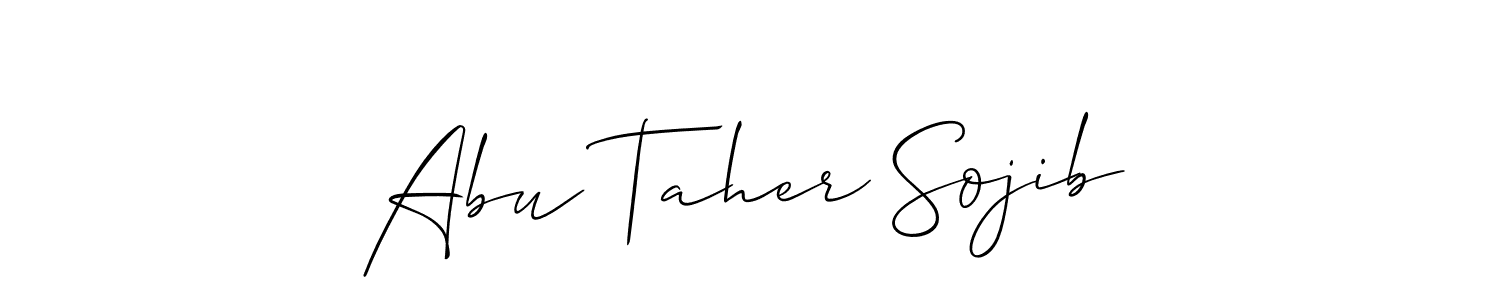 Similarly Allison_Script is the best handwritten signature design. Signature creator online .You can use it as an online autograph creator for name Abu Taher Sojib. Abu Taher Sojib signature style 2 images and pictures png