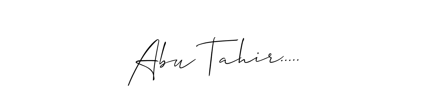 You can use this online signature creator to create a handwritten signature for the name Abu Tahir...... This is the best online autograph maker. Abu Tahir..... signature style 2 images and pictures png