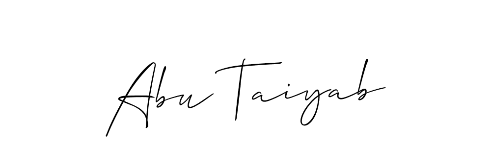 How to make Abu Taiyab signature? Allison_Script is a professional autograph style. Create handwritten signature for Abu Taiyab name. Abu Taiyab signature style 2 images and pictures png