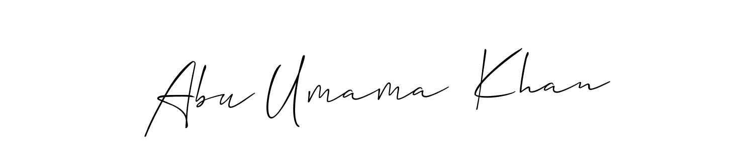Abu Umama  Khan stylish signature style. Best Handwritten Sign (Allison_Script) for my name. Handwritten Signature Collection Ideas for my name Abu Umama  Khan. Abu Umama  Khan signature style 2 images and pictures png