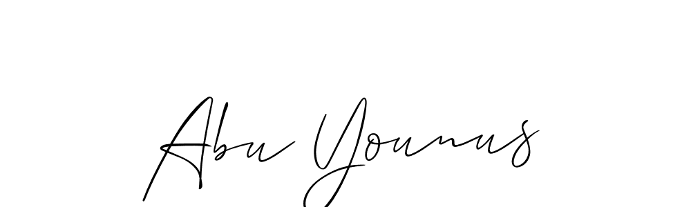 Similarly Allison_Script is the best handwritten signature design. Signature creator online .You can use it as an online autograph creator for name Abu Younus. Abu Younus signature style 2 images and pictures png