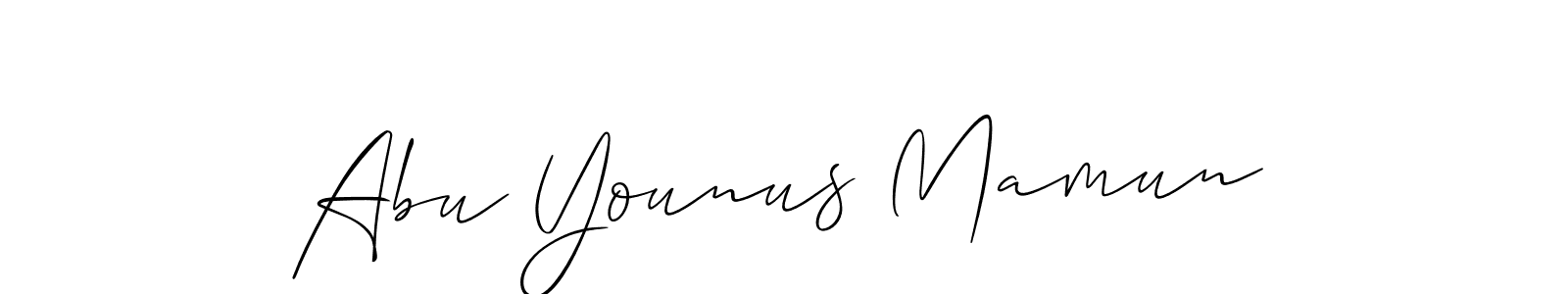 Similarly Allison_Script is the best handwritten signature design. Signature creator online .You can use it as an online autograph creator for name Abu Younus Mamun. Abu Younus Mamun signature style 2 images and pictures png