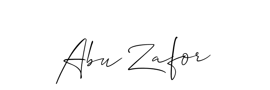 How to make Abu Zafor name signature. Use Allison_Script style for creating short signs online. This is the latest handwritten sign. Abu Zafor signature style 2 images and pictures png