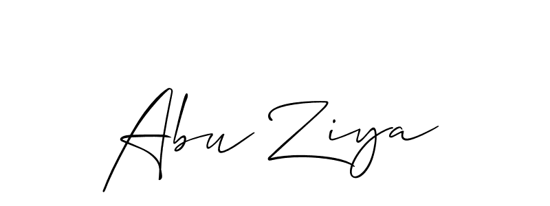 Make a beautiful signature design for name Abu Ziya. With this signature (Allison_Script) style, you can create a handwritten signature for free. Abu Ziya signature style 2 images and pictures png