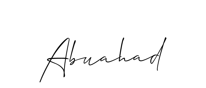 Create a beautiful signature design for name Abuahad. With this signature (Allison_Script) fonts, you can make a handwritten signature for free. Abuahad signature style 2 images and pictures png