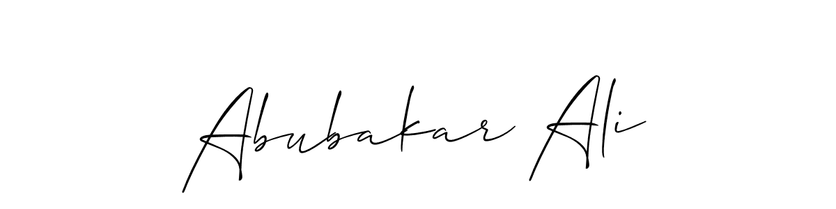 The best way (Allison_Script) to make a short signature is to pick only two or three words in your name. The name Abubakar Ali include a total of six letters. For converting this name. Abubakar Ali signature style 2 images and pictures png