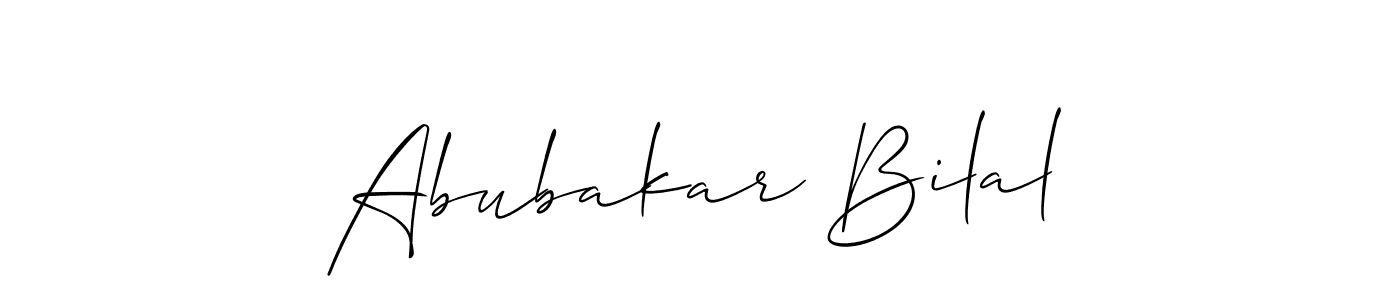 Abubakar Bilal stylish signature style. Best Handwritten Sign (Allison_Script) for my name. Handwritten Signature Collection Ideas for my name Abubakar Bilal. Abubakar Bilal signature style 2 images and pictures png