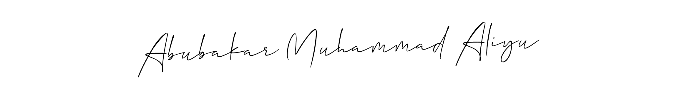 if you are searching for the best signature style for your name Abubakar Muhammad Aliyu. so please give up your signature search. here we have designed multiple signature styles  using Allison_Script. Abubakar Muhammad Aliyu signature style 2 images and pictures png