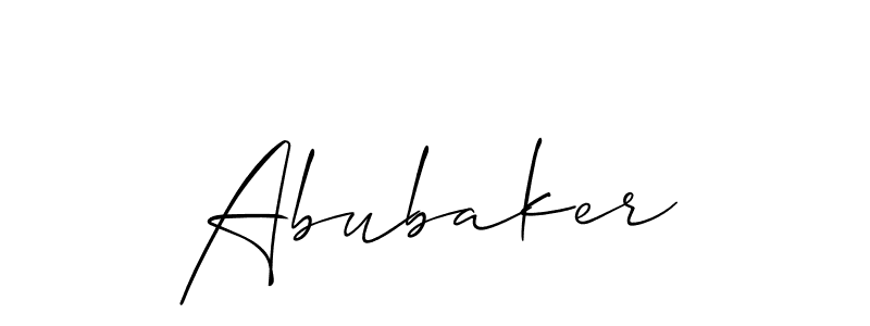 You should practise on your own different ways (Allison_Script) to write your name (Abubaker) in signature. don't let someone else do it for you. Abubaker signature style 2 images and pictures png