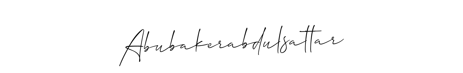 Create a beautiful signature design for name Abubakerabdulsattar. With this signature (Allison_Script) fonts, you can make a handwritten signature for free. Abubakerabdulsattar signature style 2 images and pictures png