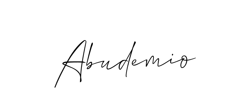 if you are searching for the best signature style for your name Abudemio. so please give up your signature search. here we have designed multiple signature styles  using Allison_Script. Abudemio signature style 2 images and pictures png