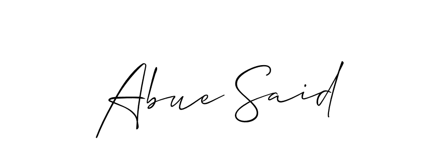 Design your own signature with our free online signature maker. With this signature software, you can create a handwritten (Allison_Script) signature for name Abue Said. Abue Said signature style 2 images and pictures png