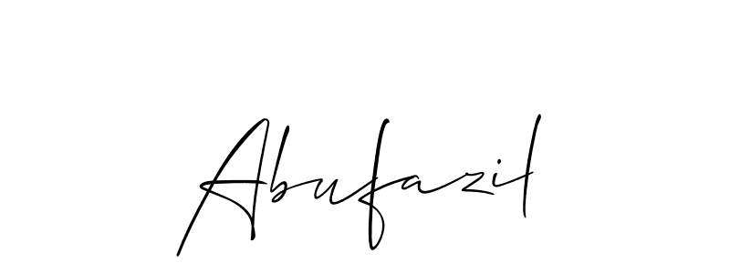 Make a beautiful signature design for name Abufazil. With this signature (Allison_Script) style, you can create a handwritten signature for free. Abufazil signature style 2 images and pictures png