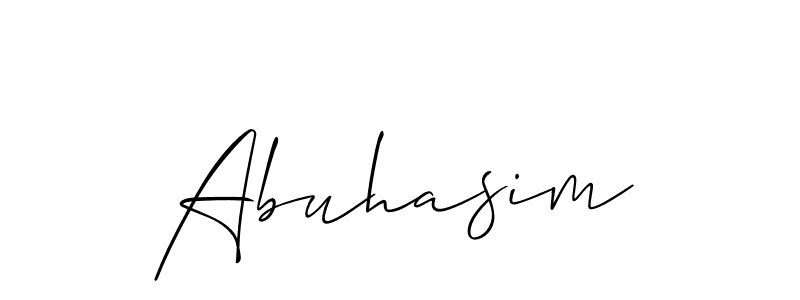 Also You can easily find your signature by using the search form. We will create Abuhasim name handwritten signature images for you free of cost using Allison_Script sign style. Abuhasim signature style 2 images and pictures png