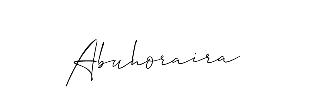 Create a beautiful signature design for name Abuhoraira. With this signature (Allison_Script) fonts, you can make a handwritten signature for free. Abuhoraira signature style 2 images and pictures png