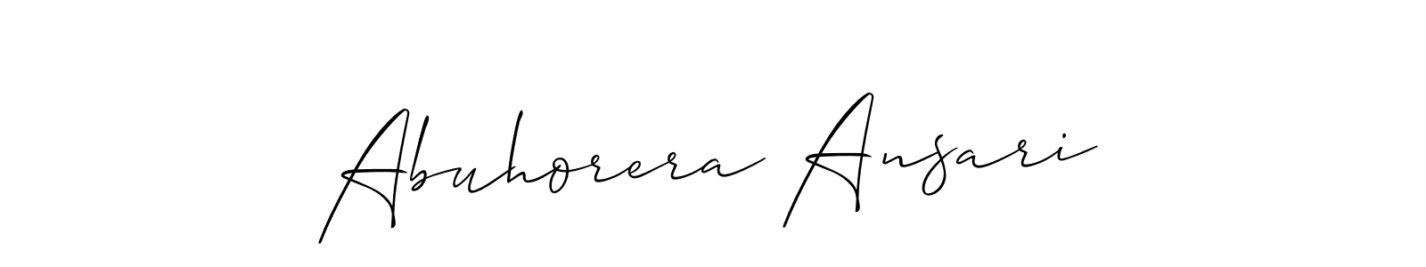 This is the best signature style for the Abuhorera Ansari name. Also you like these signature font (Allison_Script). Mix name signature. Abuhorera Ansari signature style 2 images and pictures png