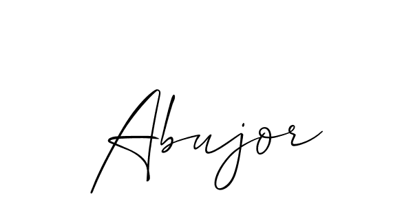 Make a beautiful signature design for name Abujor. With this signature (Allison_Script) style, you can create a handwritten signature for free. Abujor signature style 2 images and pictures png