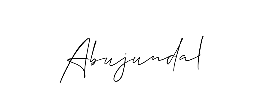 How to make Abujundal name signature. Use Allison_Script style for creating short signs online. This is the latest handwritten sign. Abujundal signature style 2 images and pictures png