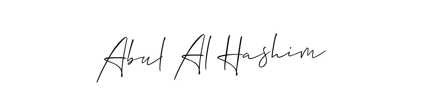 Create a beautiful signature design for name Abul Al Hashim. With this signature (Allison_Script) fonts, you can make a handwritten signature for free. Abul Al Hashim signature style 2 images and pictures png