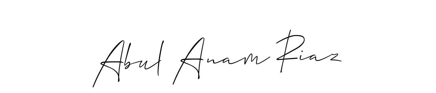 Allison_Script is a professional signature style that is perfect for those who want to add a touch of class to their signature. It is also a great choice for those who want to make their signature more unique. Get Abul Anam Riaz name to fancy signature for free. Abul Anam Riaz signature style 2 images and pictures png
