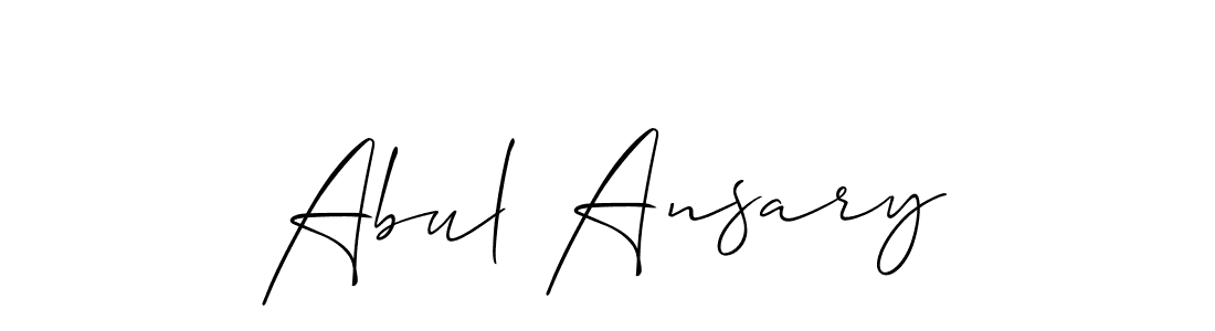 The best way (Allison_Script) to make a short signature is to pick only two or three words in your name. The name Abul Ansary include a total of six letters. For converting this name. Abul Ansary signature style 2 images and pictures png