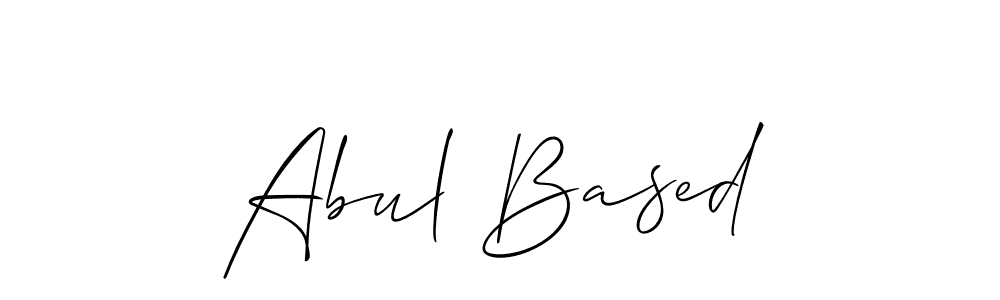 Create a beautiful signature design for name Abul Based. With this signature (Allison_Script) fonts, you can make a handwritten signature for free. Abul Based signature style 2 images and pictures png