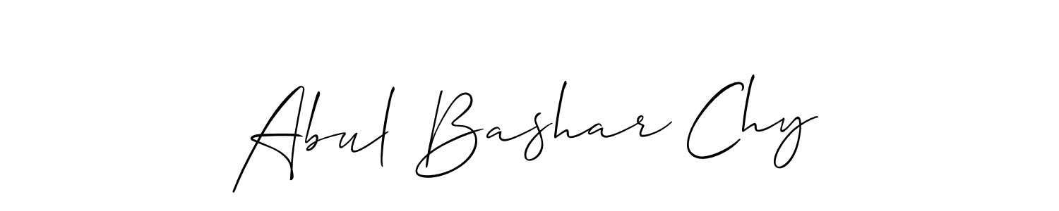 Design your own signature with our free online signature maker. With this signature software, you can create a handwritten (Allison_Script) signature for name Abul Bashar Chy. Abul Bashar Chy signature style 2 images and pictures png