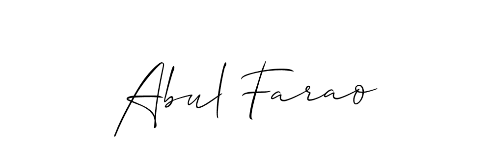 Allison_Script is a professional signature style that is perfect for those who want to add a touch of class to their signature. It is also a great choice for those who want to make their signature more unique. Get Abul Farao name to fancy signature for free. Abul Farao signature style 2 images and pictures png