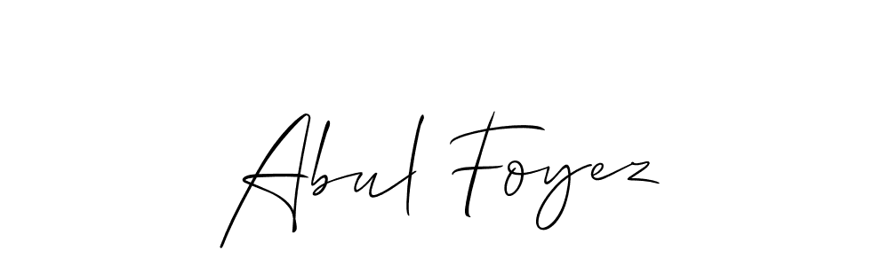 if you are searching for the best signature style for your name Abul Foyez. so please give up your signature search. here we have designed multiple signature styles  using Allison_Script. Abul Foyez signature style 2 images and pictures png