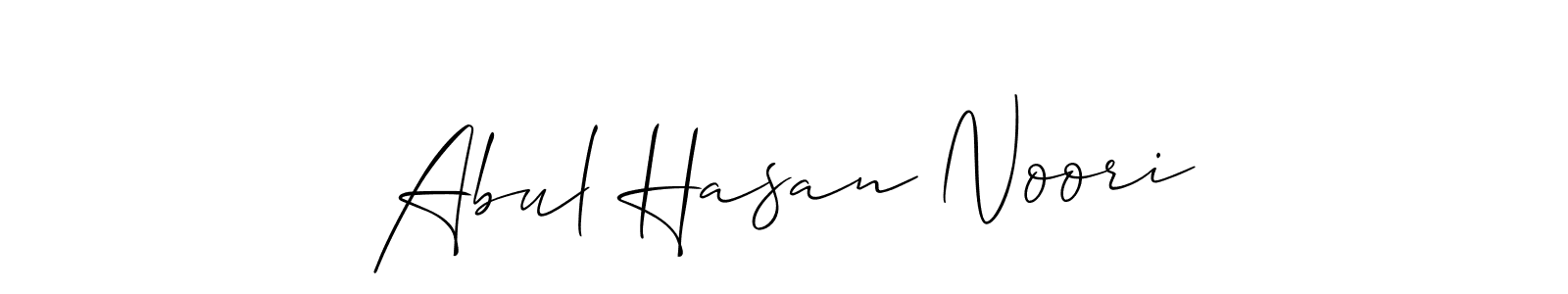 Create a beautiful signature design for name Abul Hasan Noori. With this signature (Allison_Script) fonts, you can make a handwritten signature for free. Abul Hasan Noori signature style 2 images and pictures png