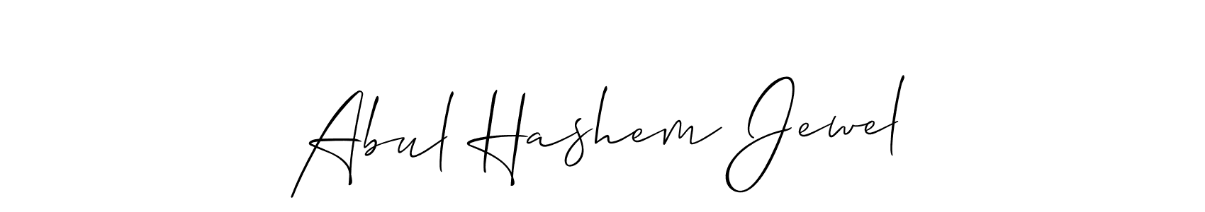 The best way (Allison_Script) to make a short signature is to pick only two or three words in your name. The name Abul Hashem Jewel include a total of six letters. For converting this name. Abul Hashem Jewel signature style 2 images and pictures png