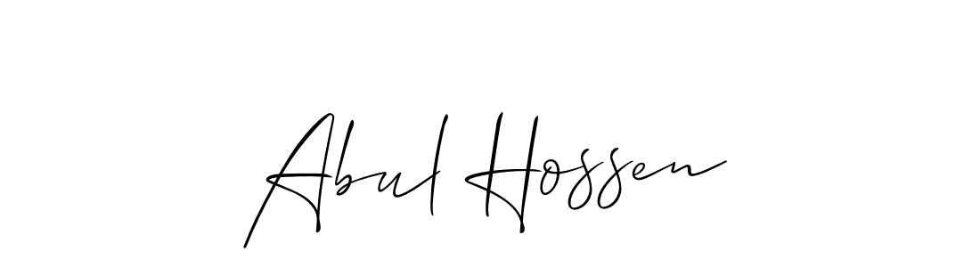 How to make Abul Hossen name signature. Use Allison_Script style for creating short signs online. This is the latest handwritten sign. Abul Hossen signature style 2 images and pictures png