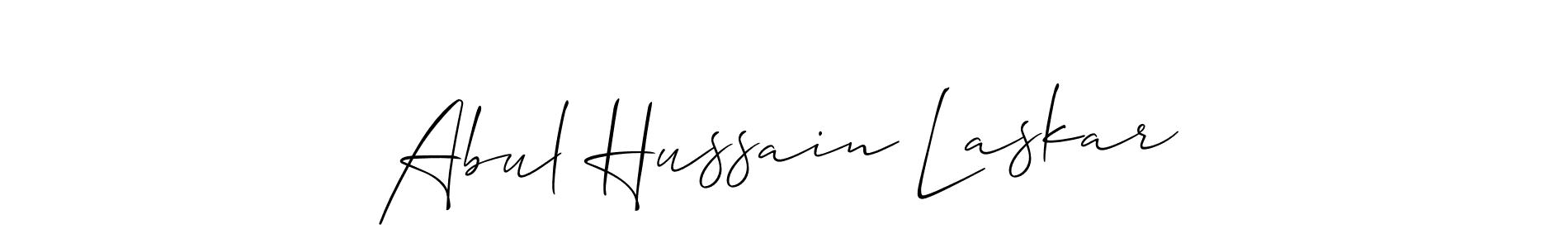 How to make Abul Hussain Laskar signature? Allison_Script is a professional autograph style. Create handwritten signature for Abul Hussain Laskar name. Abul Hussain Laskar signature style 2 images and pictures png